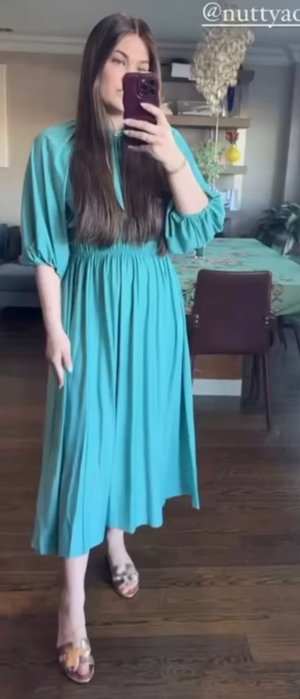 Braid dress Tiffany blue