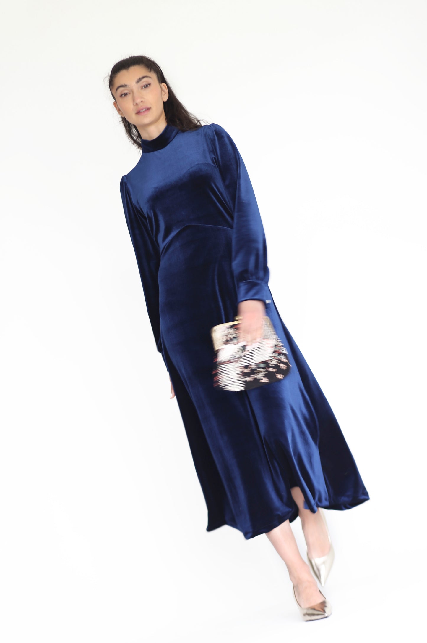 Kate dress in ink blue