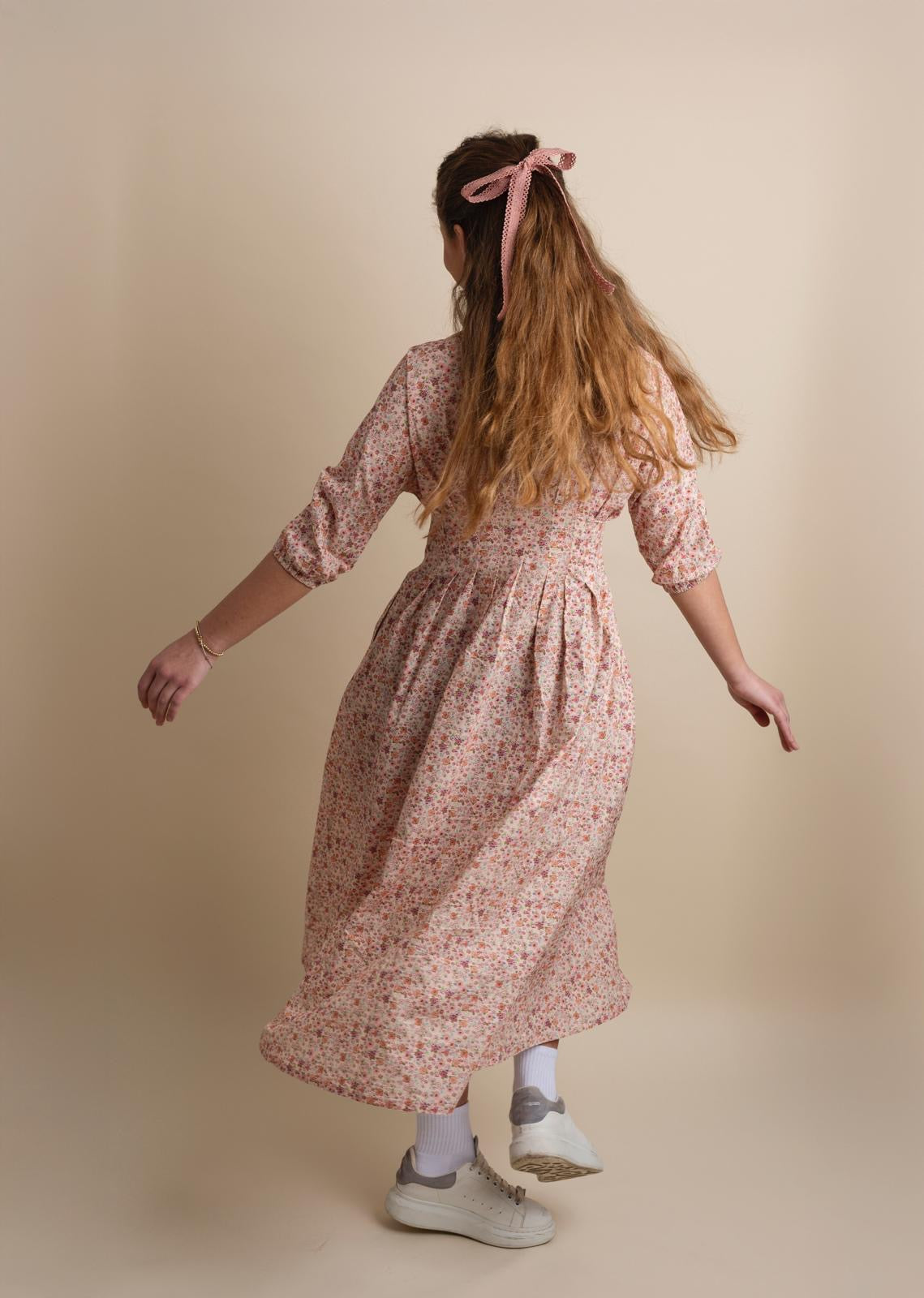 Floral cotton shirt dress