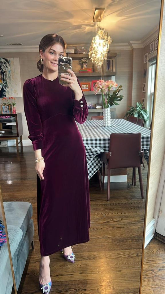 Velvet plum dress