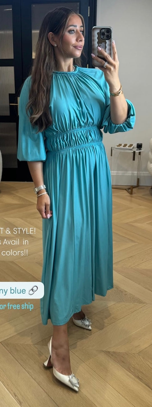 Braid dress Tiffany blue