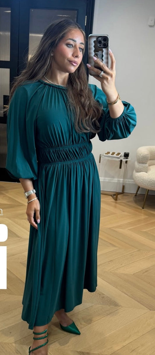 Emerald Braid dress
